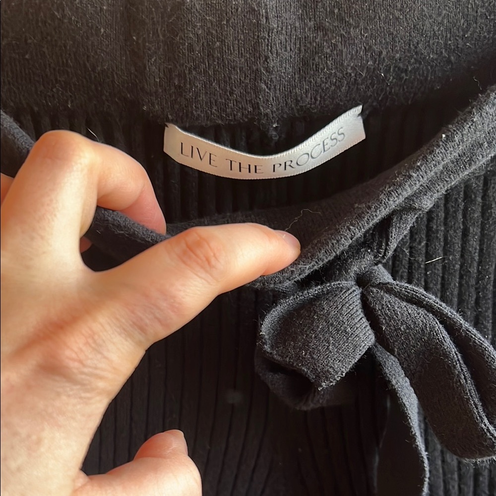 Live The Process Black Ribbed Pants - Picture 3 of 3
